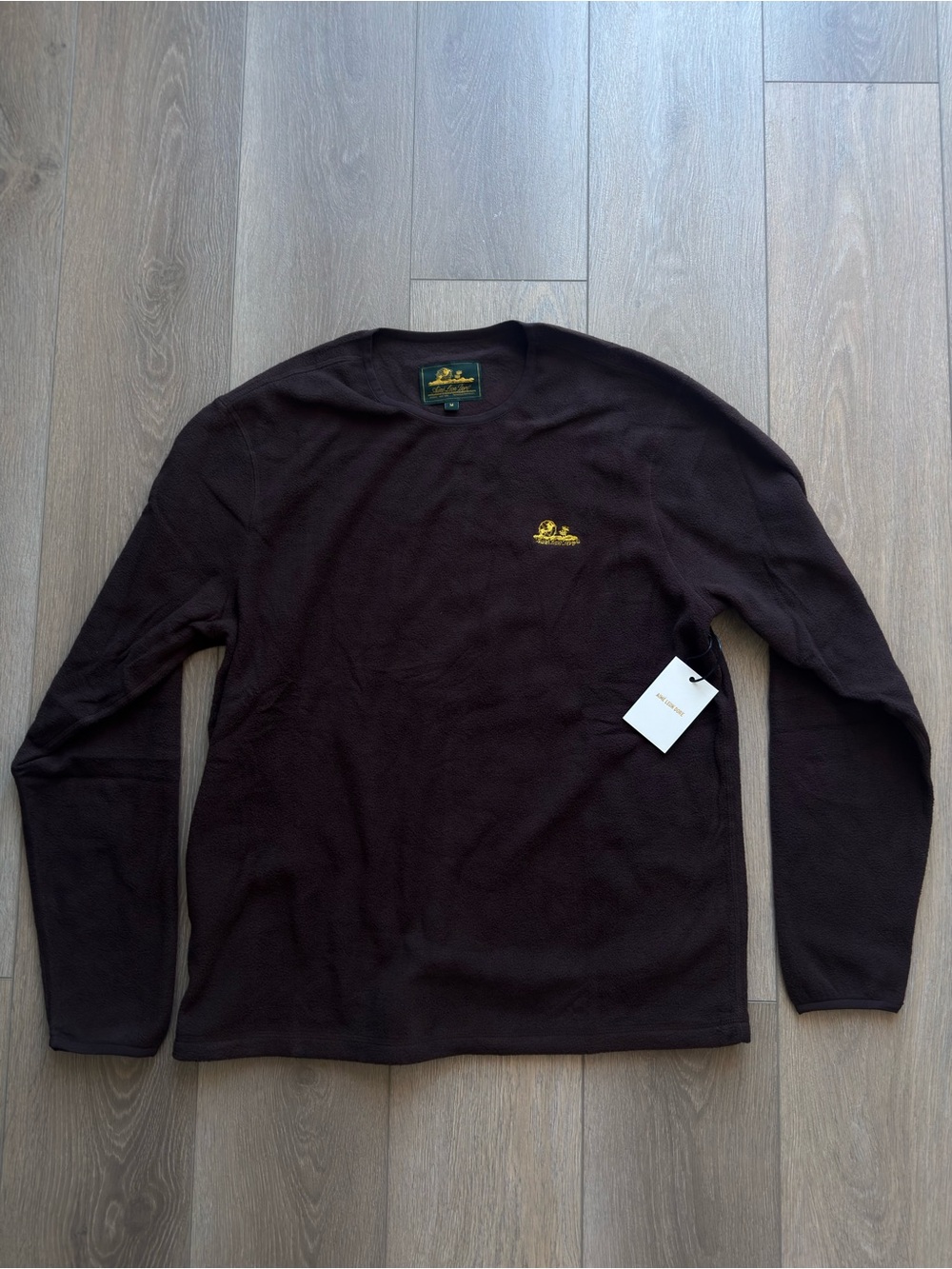 Aime Leon Dore Dark Brown Crewneck Sweatshirt with Gold Logo